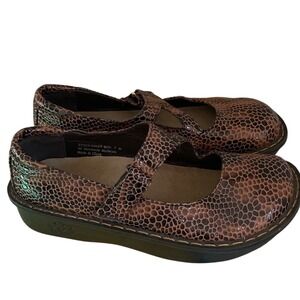 Ingaro Womens Dinah Mary Jane Shoes Snake Print Comfort Slip On Size 7 M